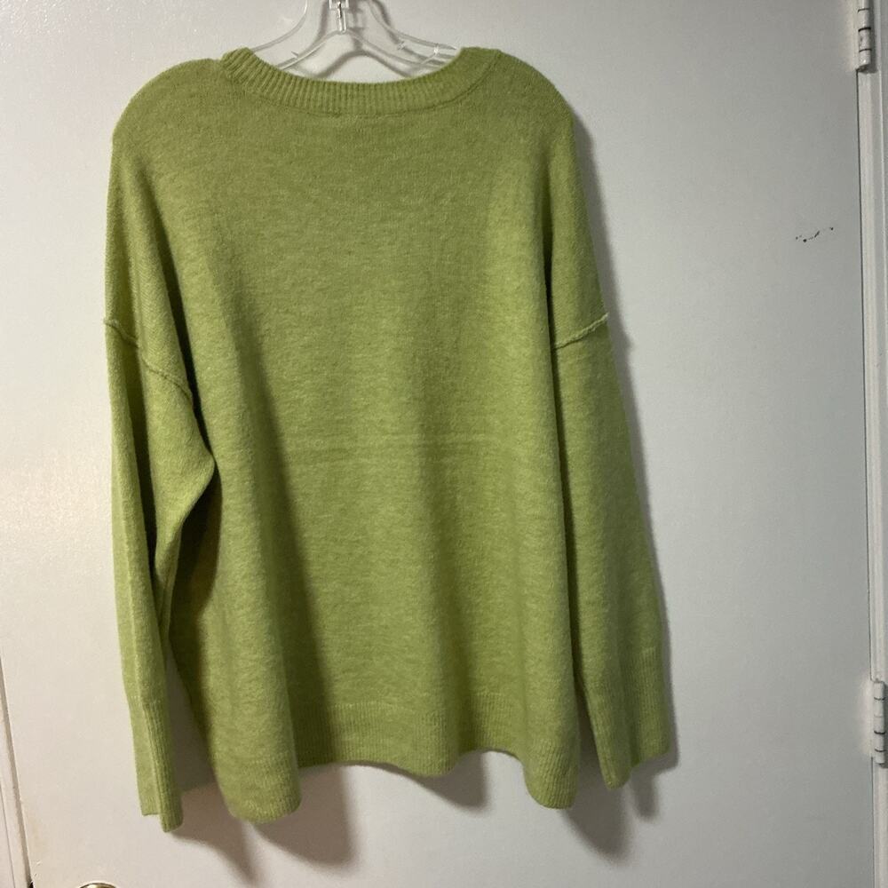 NWT Vince Camuto Green Knit Crew Neck Pullover Sweater Long Sleeve Large 3760 - Picture 5 of 10